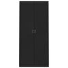 vidaXL Wardrobe Black 90x52x200 cm Engineered Wood