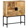 vidaXL Highboard 80x30x95 cm Solid Rough Wood Mango