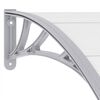 vidaXL Door Canopy Grey 120x100 cm PC