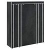 vidaXL Fabric Wardrobe with Compartments and Rods 45x150x176 cm Black