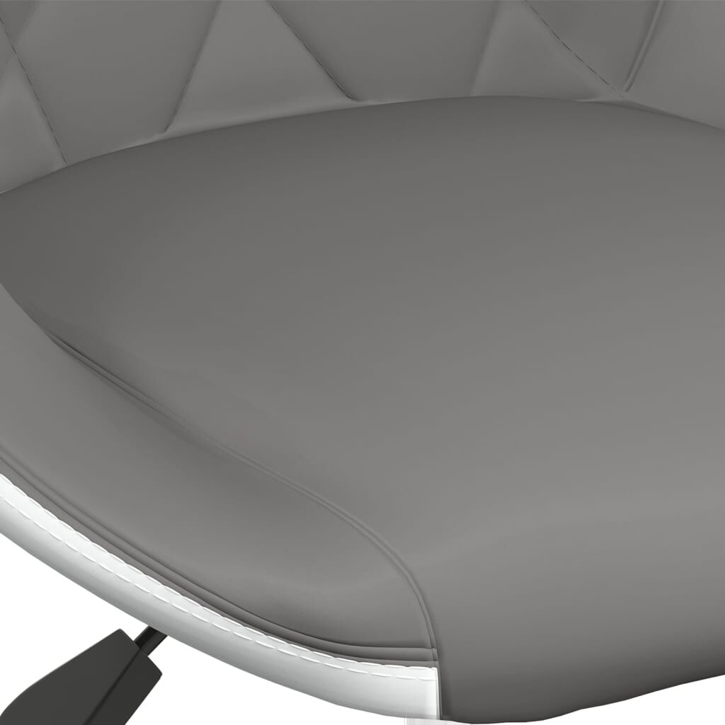 vidaXL Bar Stools 2 pcs Grey and White Faux Leather