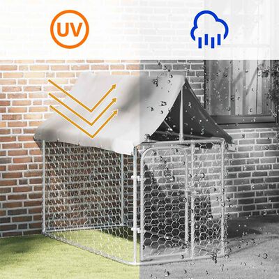 vidaXL Outdoor Dog Kennel with Roof 200x100x150 cm,  vidaXL Outdoor Dog Kennel with Roof 200x100x150 cm