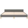 vidaXL Bed Frame without Mattress Dark Grey 183x203 cm King Fabric