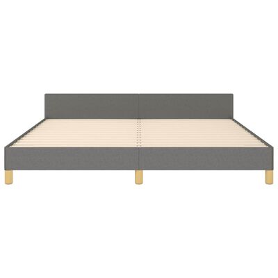 vidaXL Bed Frame without Mattress Dark Grey 183x203 cm King Fabric, dark grey vidaXL Bed Frame without Mattress Dark Grey 183x203 cm King Fabric