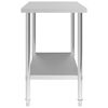 vidaXL Kitchen Work Table 100x60x85 cm Stainless Steel