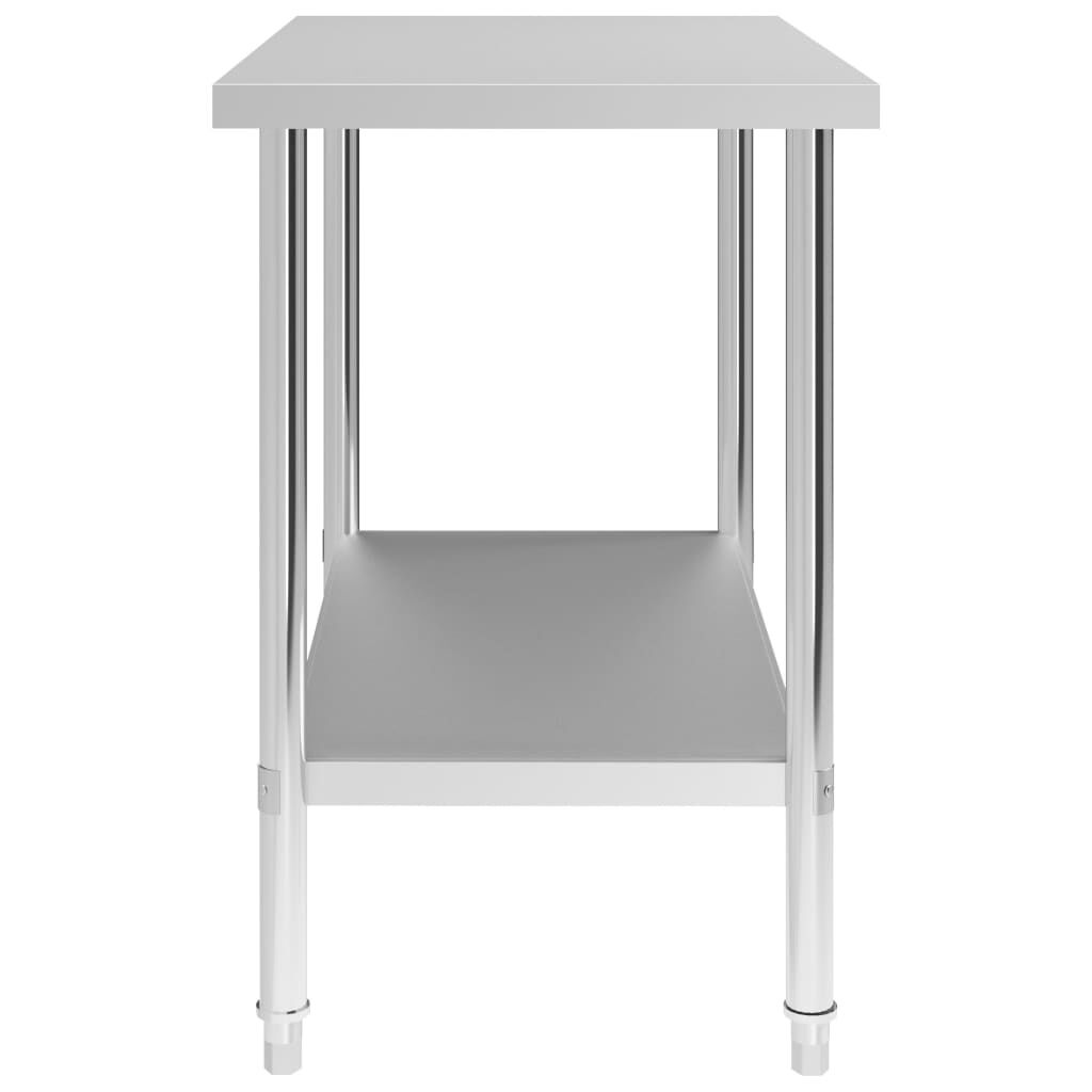 vidaXL Kitchen Work Table 100x60x85 cm Stainless Steel