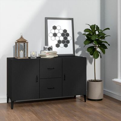 vidaXL Sideboard Black 100x36x60 cm Engineered Wood, black vidaXL Sideboard Black 100x36x60 cm Engineered Wood