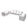 vidaXL 8 Piece Garden Lounge Set with Cushions Poly Rattan Grey