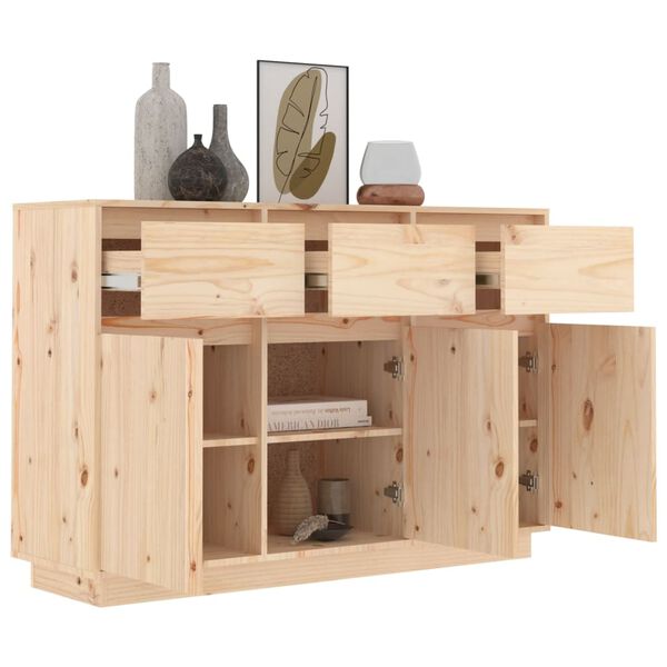vidaXL Sideboard 110x34x75 cm Solid Wood Pine