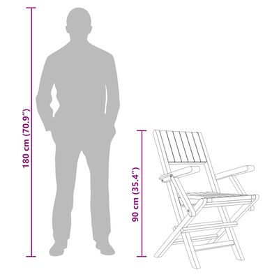 vidaXL Folding Garden Chairs 4 pcs 55x61x90 cm Solid Wood Teak,  vidaXL Folding Garden Chairs 4 pcs 55x61x90 cm Solid Wood Teak