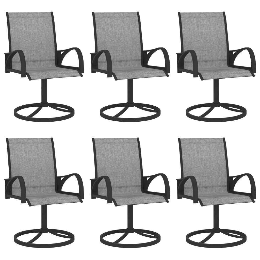 vidaXL 7 Piece Garden Dining Set Textilene and Steel