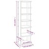 vidaXL Shoe Cabinet Black 27.5x27x102 cm Engineered Wood