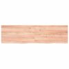 vidaXL Wall Shelf Light Brown 180x50x(2-4) cm Treated Solid Wood Oak