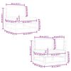 vidaXL 2 Piece Garden Lounge Set with Dark Grey Cushions Bamboo