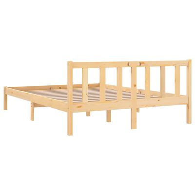 vidaXL Bed Frame without Mattress Solid Wood 140x200 cm, natural vidaXL Bed Frame without Mattress Solid Wood 140x200 cm