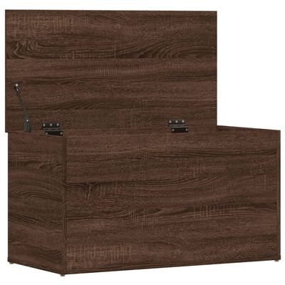 vidaXL Storage Chest Brown Oak 84x42x46 cm Engineered Wood, brown oak vidaXL Storage Chest Brown Oak 84x42x46 cm Engineered Wood