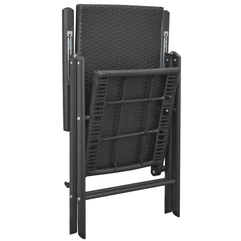 vidaXL 5 Piece Garden Dining Set Black