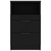 vidaXL Bedside Cabinet Black Engineered Wood