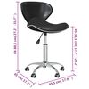 vidaXL Swivel Dining Chairs 4 pcs Black Faux Leather