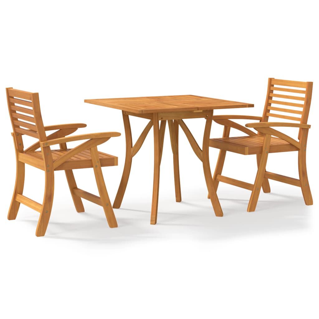vidaXL 3 Piece Garden Dining Set Solid Wood Acacia