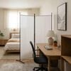 vidaXL 2-Panel Room Divider White 175x180 cm Fabric