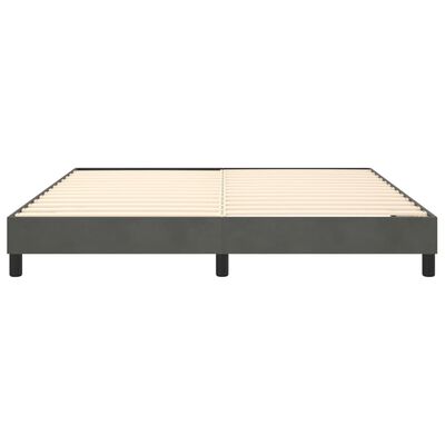 vidaXL Bed Frame without Mattress Dark Grey 180x200 cm Super King Velvet