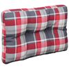 vidaXL Pallet Cushions 2 pcs Red Check Pattern Fabric