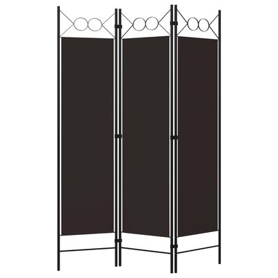 vidaXL 3-Panel Room Divider Brown 120x180 cm, brown vidaXL 3-Panel Room Divider Brown 120x180 cm