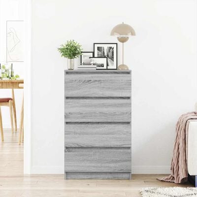 vidaXL Sideboard Grey Sonoma 60x35x98.5 cm Engineered Wood, grey sonoma vidaXL Sideboard Grey Sonoma 60x35x98.5 cm Engineered Wood