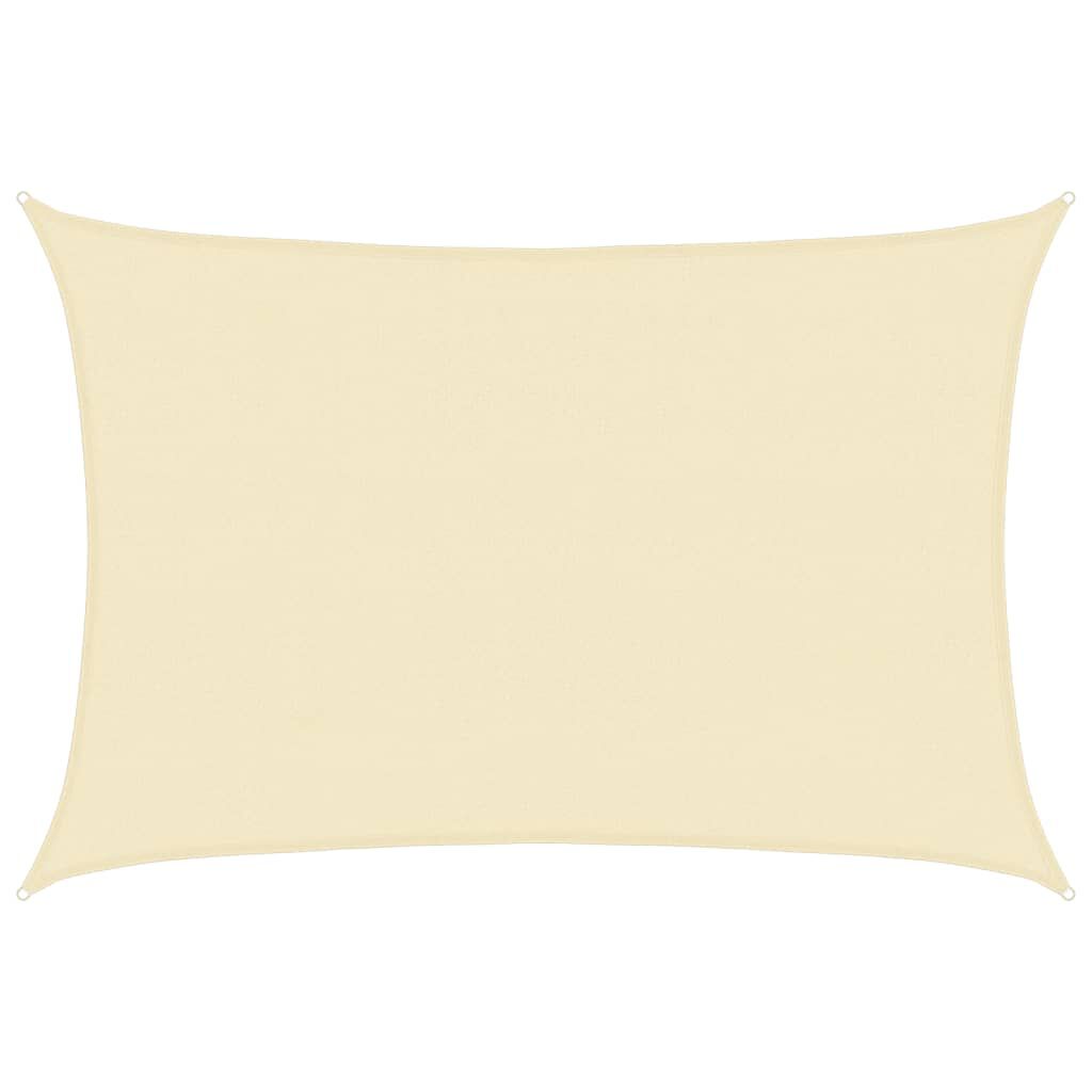 vidaXL Sunshade Sail 160 g/m² Cream 4x5 m HDPE