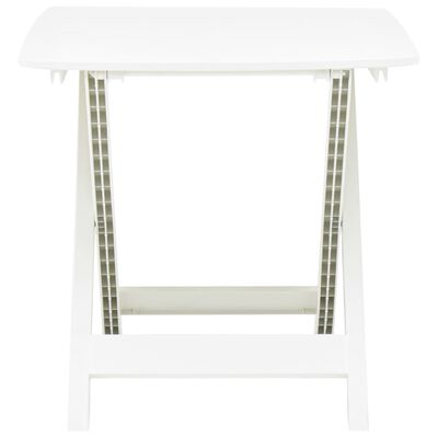 vidaXL Folding Garden Table White 79x72x70 cm Plastic, white vidaXL Folding Garden Table White 79x72x70 cm Plastic