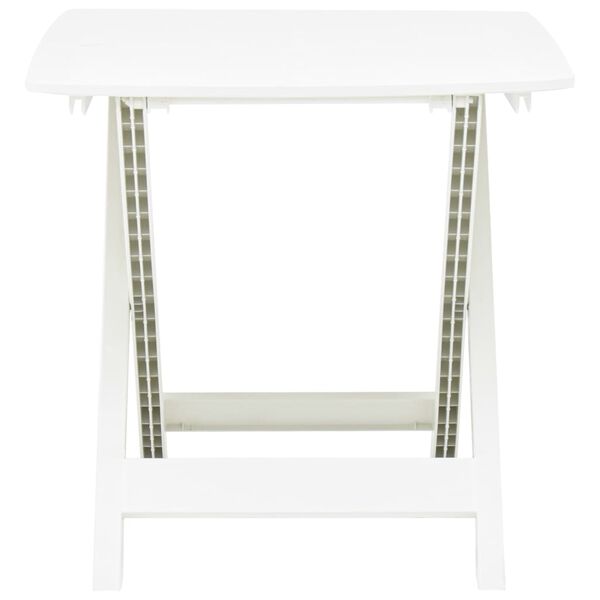 vidaXL Folding Garden Table White 79x72x70 cm Plastic