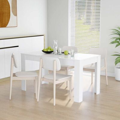 vidaXL Dining Table White 140x74.5x76 cm Engineered Wood, white vidaXL Dining Table White 140x74.5x76 cm Engineered Wood