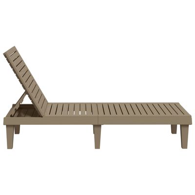vidaXL Sun Lounger Light Brown 155x58x83 cm Polypropylene, light brown vidaXL Sun Lounger Light Brown 155x58x83 cm Polypropylene