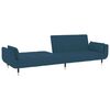 vidaXL 2-Seater Sofa Bed with Two Pillows Black Velvet