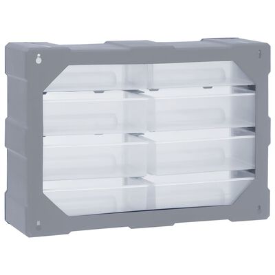 vidaXL Multi-drawer Organiser with 8 Big Drawers 52x16x37 cm, grey vidaXL Multi-drawer Organiser with 8 Big Drawers 52x16x37 cm