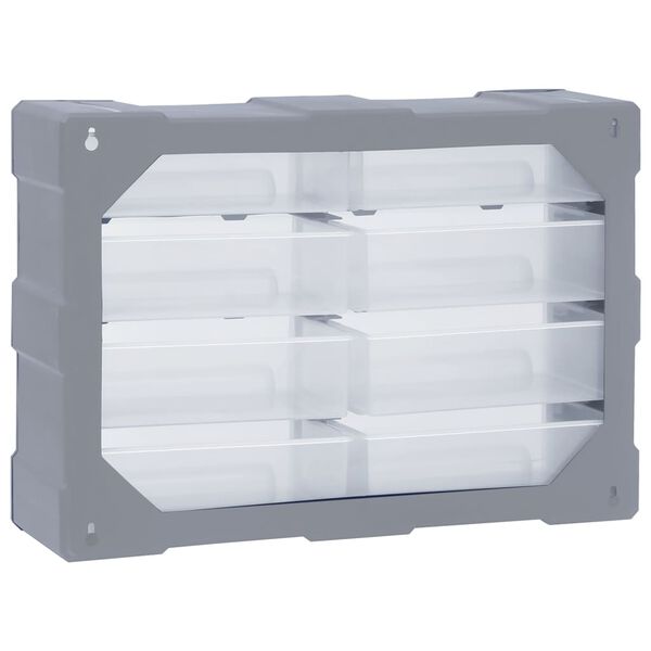 vidaXL Multi-drawer Organiser with 8 Big Drawers 52x16x37 cm