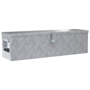 vidaXL Aluminium Box 80,5x22x22 cm Silver