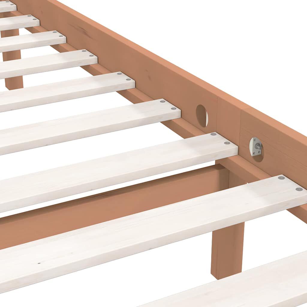 vidaXL Bed Frame without Mattress Honey Brown Solid Wood 200x200 cm
