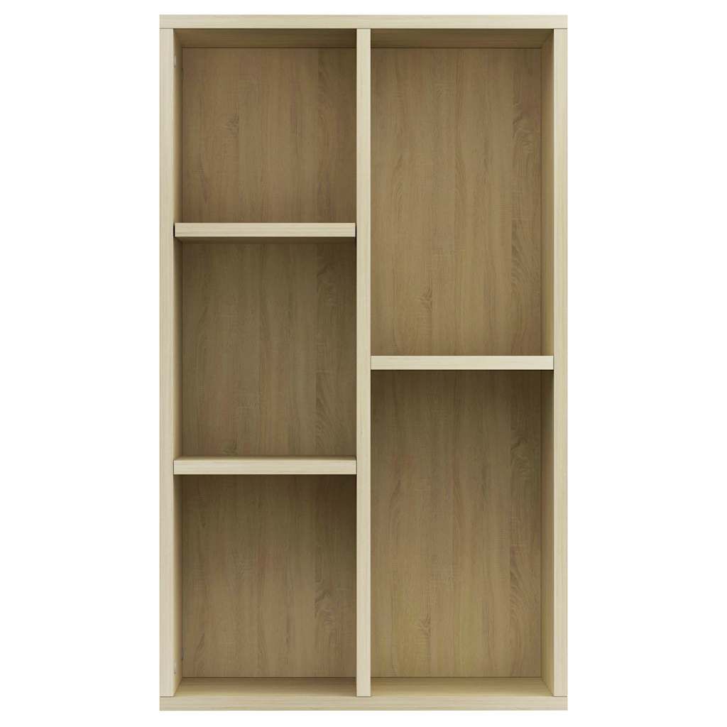 vidaXL Book Cabinet/Sideboard Sonoma Oak 50x25x80 cm Engineered Wood