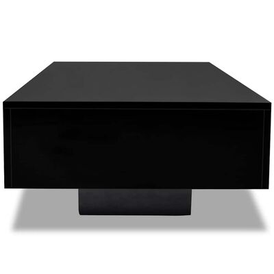 vidaXL Coffee Table High Gloss Black, black vidaXL Coffee Table High Gloss Black