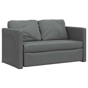 vidaXL Floor Sofa Bed 2-in-1 Dark Grey 112x174x55 cm Fabric