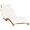 vidaXL Sun Loungers 2 pcs with Cushions Solid Wood Teak