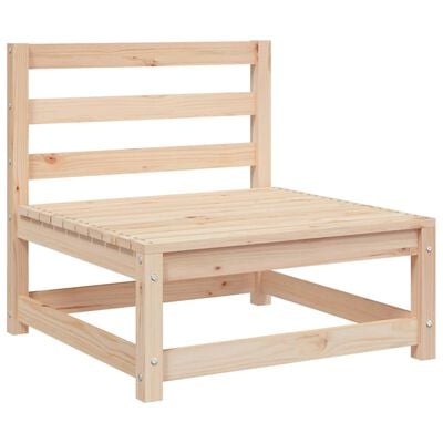 vidaXL 3 Piece Garden Lounge Set with Cushions Solid Pinewood, natural vidaXL 3 Piece Garden Lounge Set with Cushions Solid Pinewood