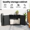 vidaXL Garden Storage Cabinet Black 83x45x76 cm Poly Rattan
