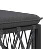 vidaXL Garden Middle Sofa with Cushions Anthracite Woven Fabric