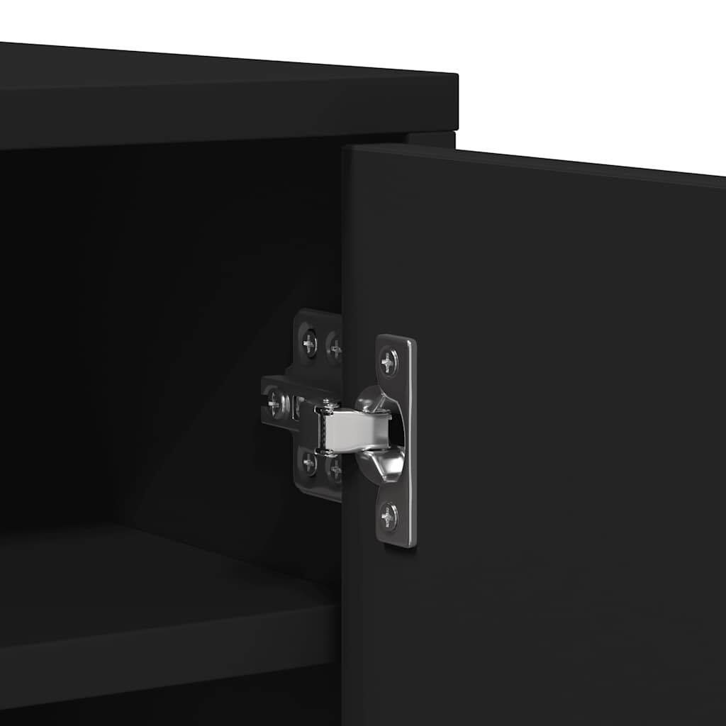 vidaXL Shoe Cabinet Black 60x35x92 cm Engineered Wood