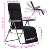 vidaXL Folding Garden Chairs with Cushions 2 pcs Black