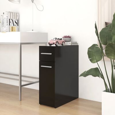 vidaXL Apothecary Cabinet Black 20x45.5x60 cm Engineered Wood, black vidaXL Apothecary Cabinet Black 20x45.5x60 cm Engineered Wood