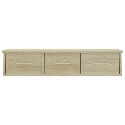 vidaXL Wall-mounted Drawer Shelf Sonoma Oak 88x26x18.5 cm Engineered Wood, sonoma oak vidaXL Wall-mounted Drawer Shelf Sonoma Oak 88x26x18.5 cm Engineered Wood